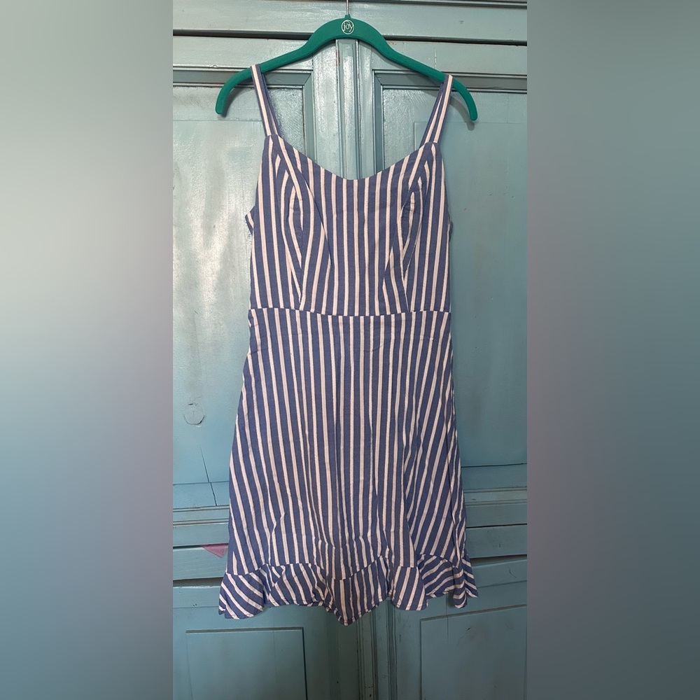 Old Navy Blue and White Striped Sundress